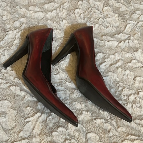 Enrico Del Gatto Red Genuine Leather Pumps - Picture 6 of 10